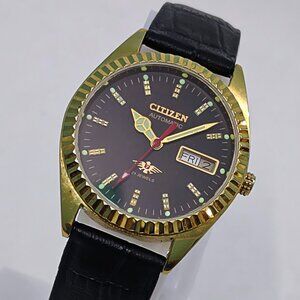 🔥Vintage Citizen Automatic 21-Jewels Day & Date Men's Japanese 80s Made Watch